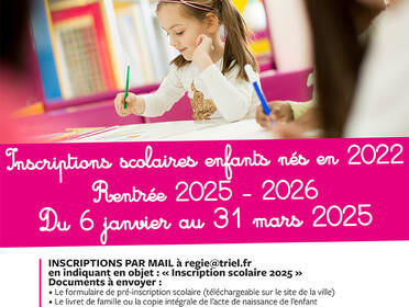 Inscriptions scolaires 2025-2026